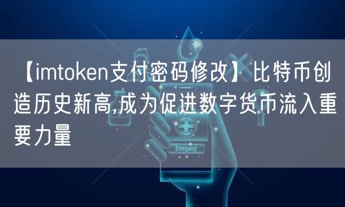 【imtoken支付密码修改】比特币创造历史新高,成为促进数字货币流入重要力量