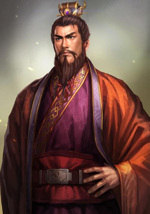 曹操手持方天画戟，战马嘶鸣，英勇无敌