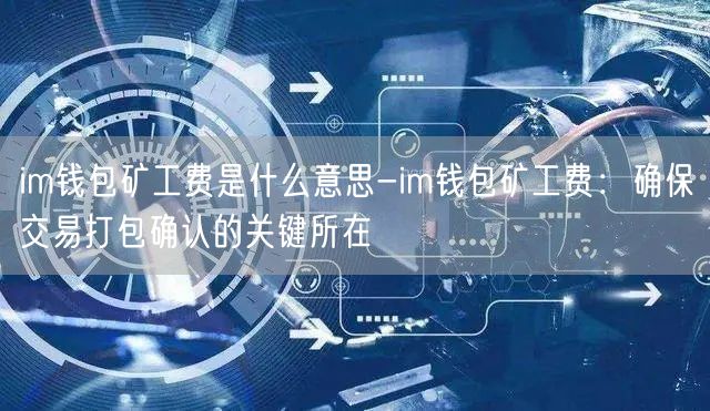 im钱包矿工费是什么意思-im钱包矿工费：确保交易打包确认的关键所在